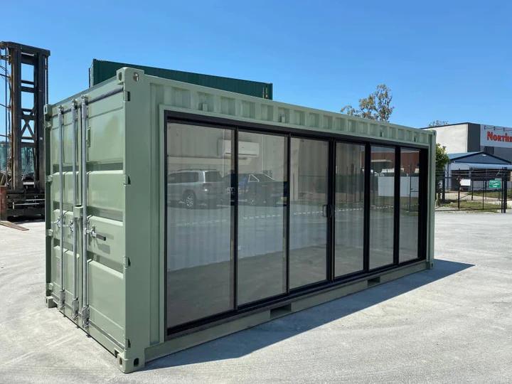 Container per uffici da 20 piedi con vetri laterali