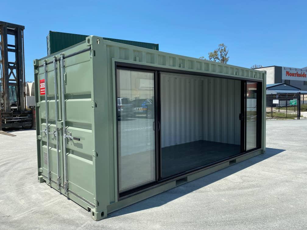 Container per uffici da 20 piedi con vetri laterali