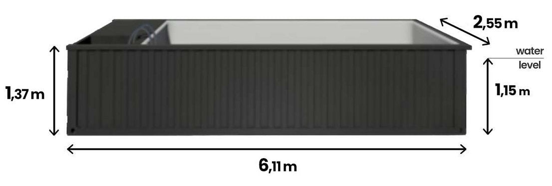 Piscina Premium Container 6,2 x 2,5 m